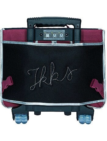 Mochila escolar con ruedas de tejido y asa telescópica ikks