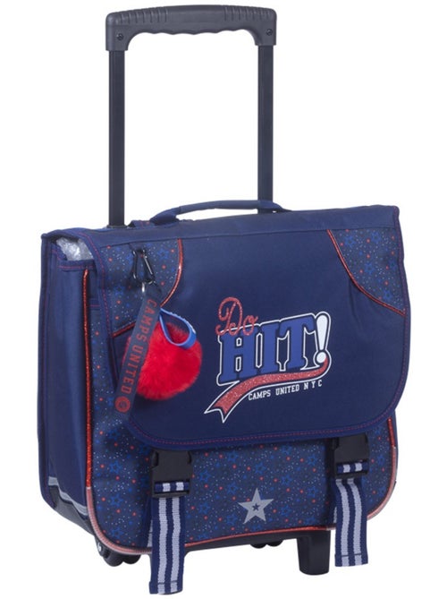 Mochila escolar con ruedas en tejido impermeable motivo estrellas camps hit 38 cm - Kiabi Mochila escolar con ruedas en tejido impermeable motivo estrellas camps hit 38 cm - Kiabi