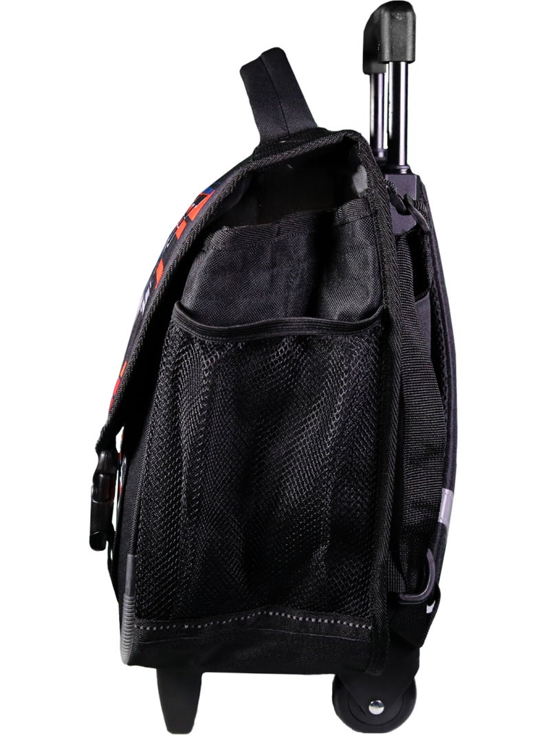 Mochila escolar con ruedas fast and furious – 38 cm Negro - Kiabi