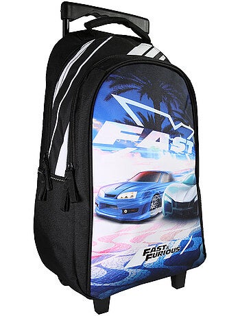 Mochila escolar con ruedas fast and furious 45 cm 2 compartimentos