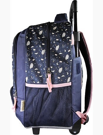 Mochila escolar con ruedas Harry Potter azul noche 2 compartimentos