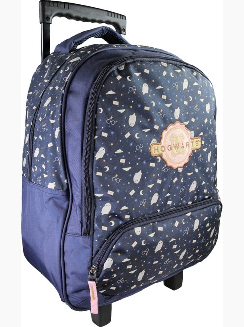 Mochila escolar con ruedas Harry Potter azul noche 2 compartimentos - Kiabi Mochila escolar con ruedas Harry Potter azul noche 2 compartimentos - Kiabi