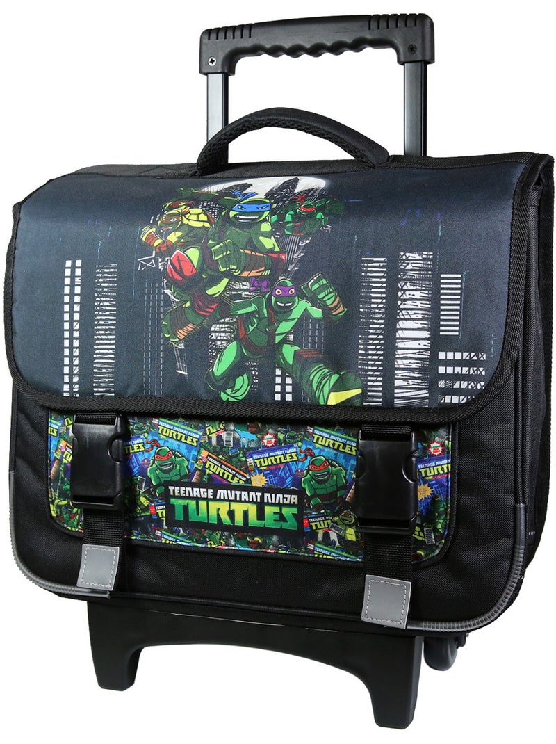 Mochila escolar con ruedas las tortugas ninja – 38 cm Negro - Kiabi