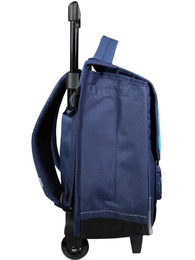 Mochila escolar con ruedas lililou gato 38 cm Azul - Kiabi