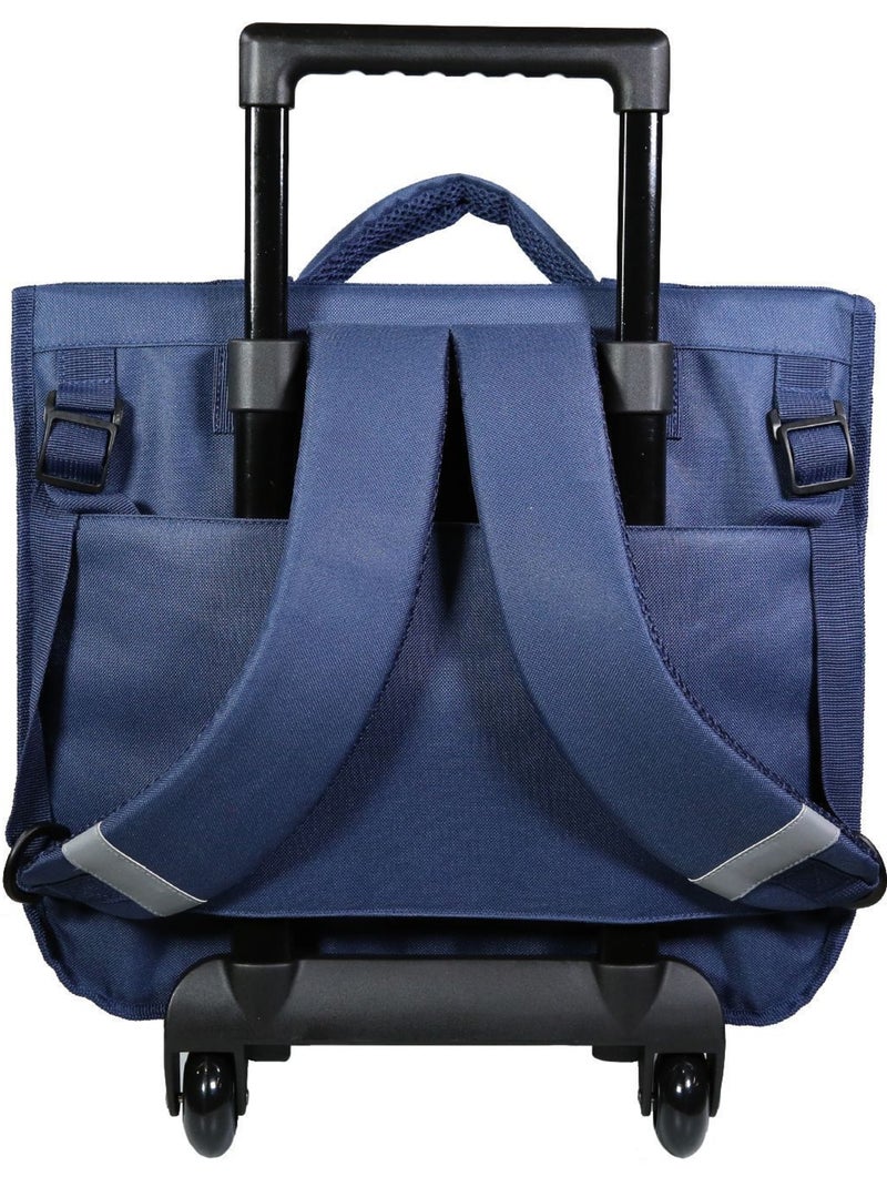 Mochila escolar con ruedas lililou gato 38 cm Azul - Kiabi