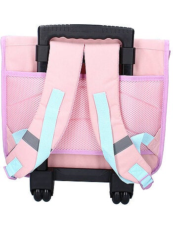 Mochila escolar con ruedas motivo tropical y stitch en poliéster lilo y stitch