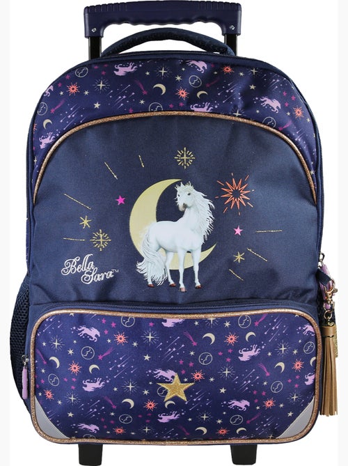 Mochila escolar con ruedas niña 2 compartimentos BELLA SARA azul noche - Kiabi Mochila escolar con ruedas niña 2 compartimentos BELLA SARA azul noche - Kiabi