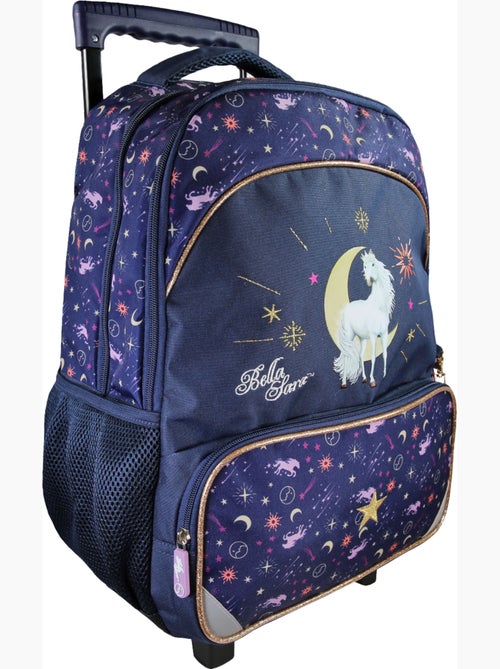 Mochila escolar con ruedas niña 2 compartimentos BELLA SARA azul noche - Kiabi Mochila escolar con ruedas niña 2 compartimentos BELLA SARA azul noche - Kiabi