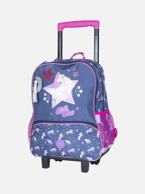 Mochila escolar con ruedas niña 2 compartimentos BELLA SARA azul violeta - Kiabi Mochila escolar con ruedas niña 2 compartimentos BELLA SARA azul violeta - Kiabi