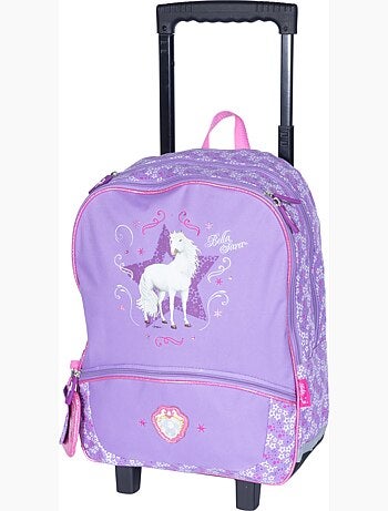 Mochila escolar con ruedas niña 2 compartimentos BELLA SARA violeta