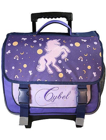 Mochila escolar con ruedas niña Cybel 38 cm violeta 2 compartimentos primaria