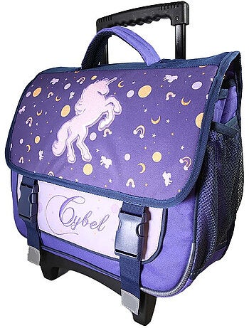 Mochila escolar con ruedas niña Cybel 38 cm violeta 2 compartimentos primaria