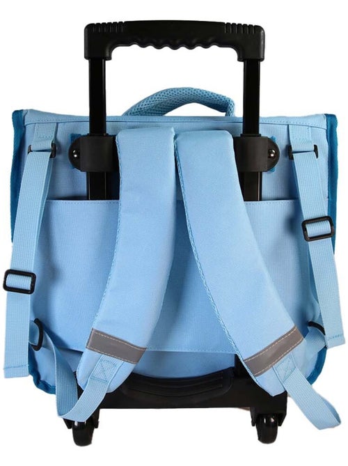 Mochila escolar con ruedas niña Cybel Unicornio 38 cm azul y rosa 2 compartimentos primaria - Kiabi