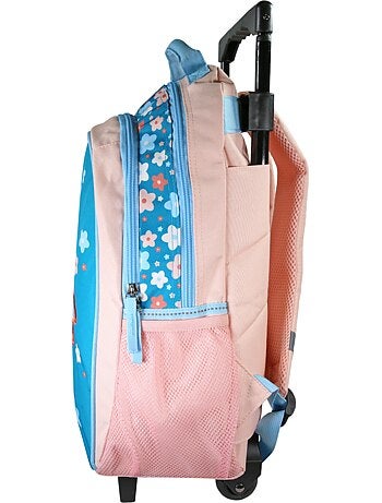 Mochila escolar con ruedas niña Cybel Unicornio azul y rosa 2 compartimentos