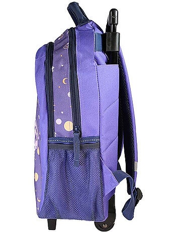 Mochila escolar con ruedas niña Cybel Unicornio violeta 2 compartimentos