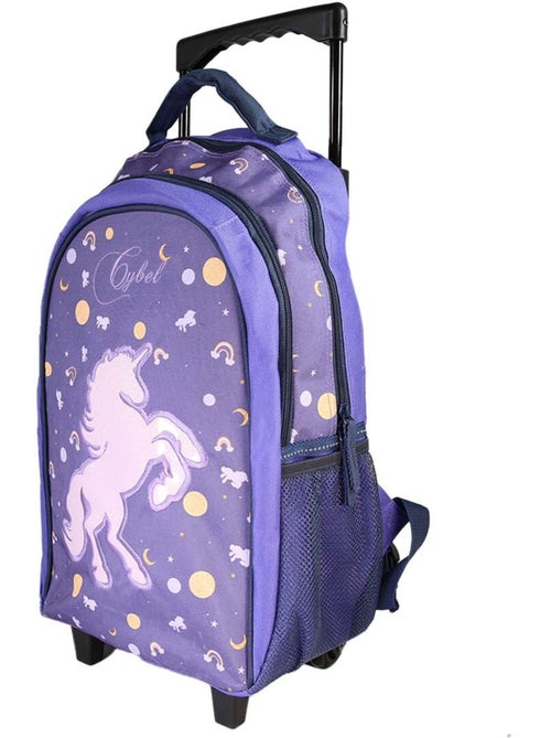 Mochila escolar con ruedas niña Cybel Unicornio violeta 2 compartimentos - Kiabi Mochila escolar con ruedas niña Cybel Unicornio violeta 2 compartimentos - Kiabi