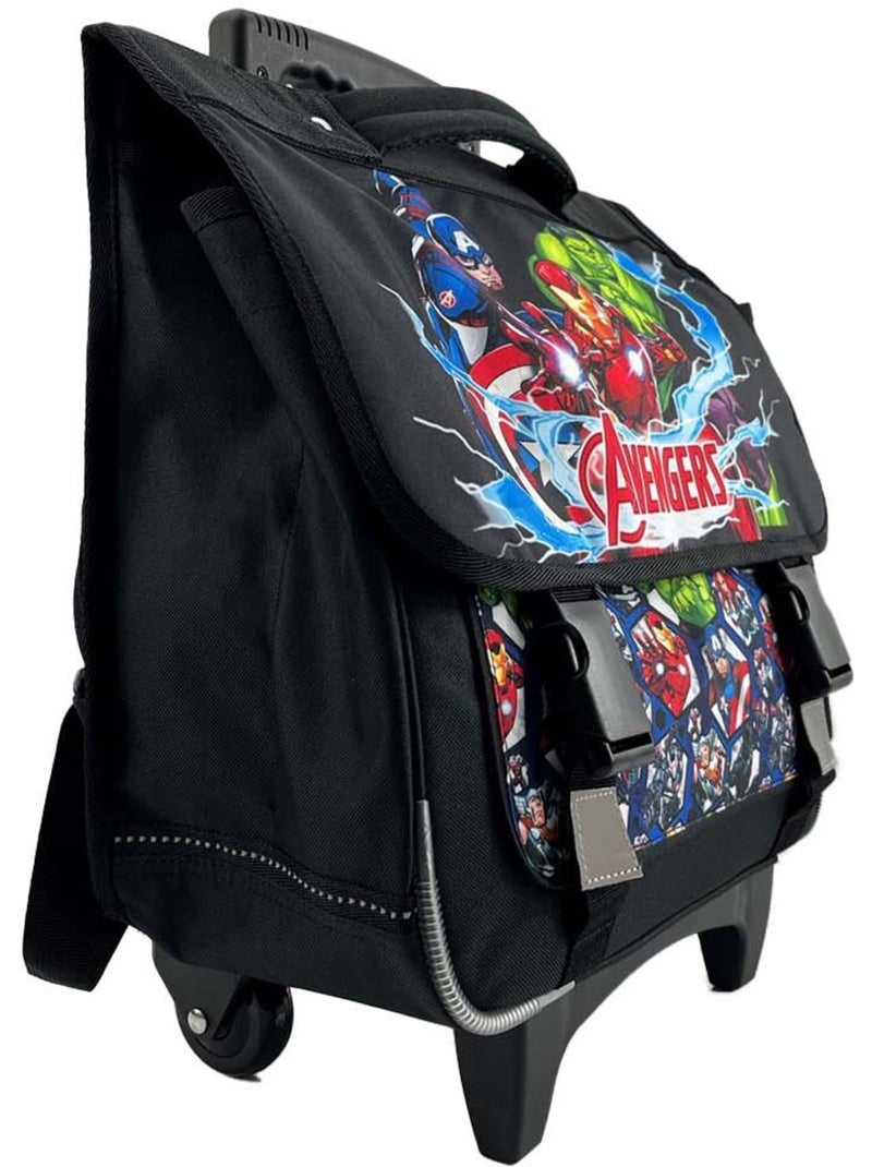 Mochila escolar con ruedas niño Avengers 38 cm negra 2 compartimentos Multicolor - Kiabi