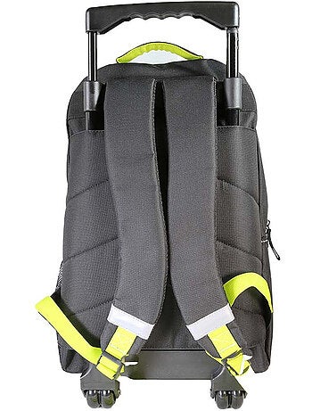 Mochila escolar con ruedas niño Beyblade X 38 cm negra y verde 2 compartimentos