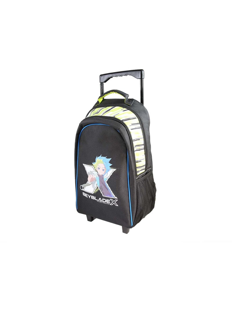 Mochila escolar con ruedas niño Beyblade X 38 cm negra y verde 2 compartimentos Multicolor - Kiabi