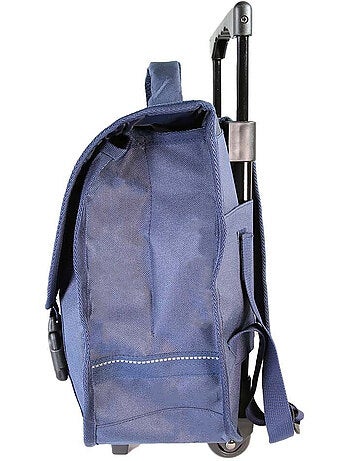 Mochila escolar con ruedas niño Dragones 38 cm azul 2 compartimentos