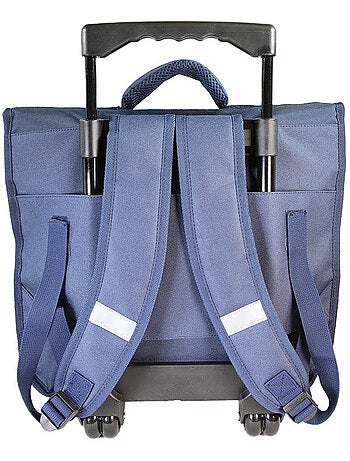 Mochila escolar con ruedas niño Dragones 38 cm azul 2 compartimentos