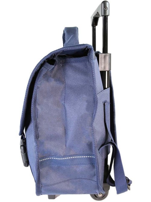 Mochila escolar con ruedas niño Dragones 38 cm azul 2 compartimentos - Kiabi