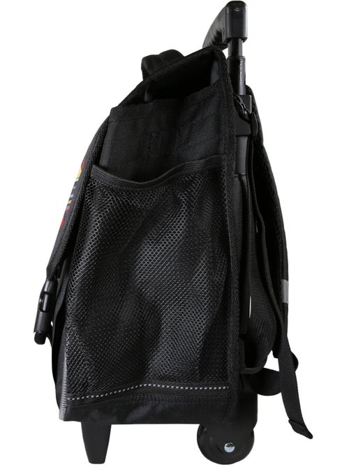 Mochila escolar con ruedas niño Fast & Furious 38 cm negra 2 compartimentos - Kiabi