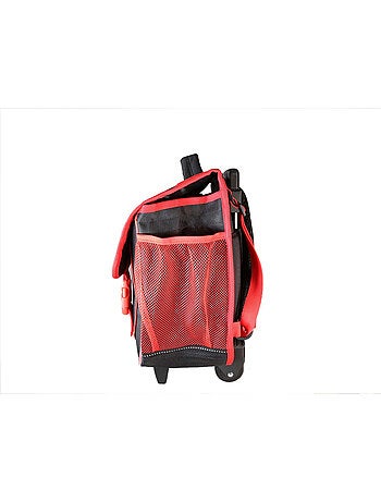 Mochila escolar con ruedas niño Spider-Man 38 cm roja y negra 2 compartimentos