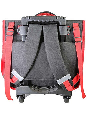 Mochila escolar con ruedas niño Spider-Man 38 cm roja y negra 2 compartimentos