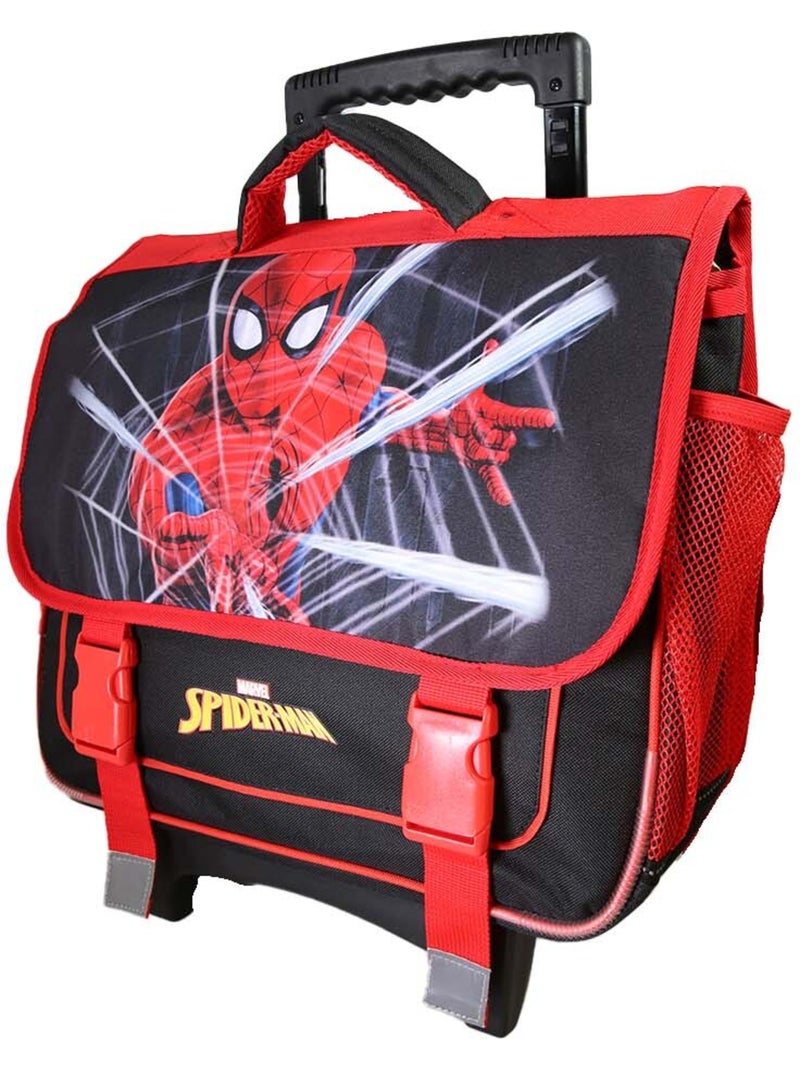 Mochila escolar con ruedas niño Spider-Man 38 cm roja y negra 2 compartimentos Multicolor - Kiabi