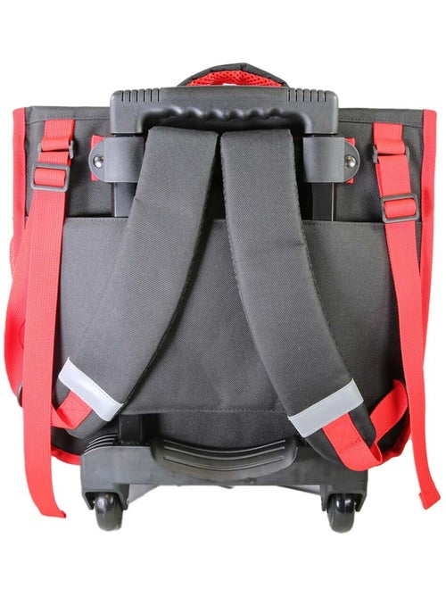 Mochila escolar con ruedas niño Spider-Man 38 cm roja y negra 2 compartimentos - Kiabi