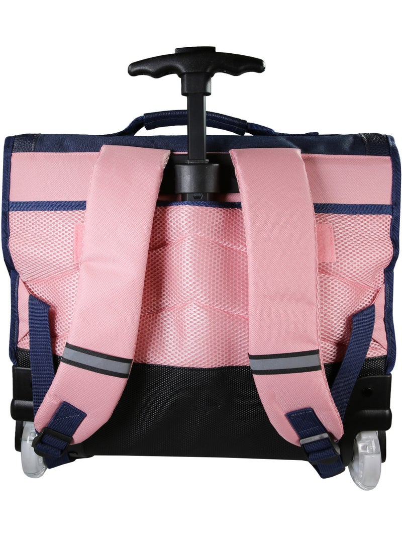 Mochila escolar con ruedas para niña Phileas Cisne de 41 cm – 2 compartimentos – Azul y rosa Azul - Kiabi