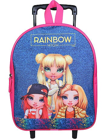 Mochila escolar con ruedas rainbow high 32 cm infantil - cmp
