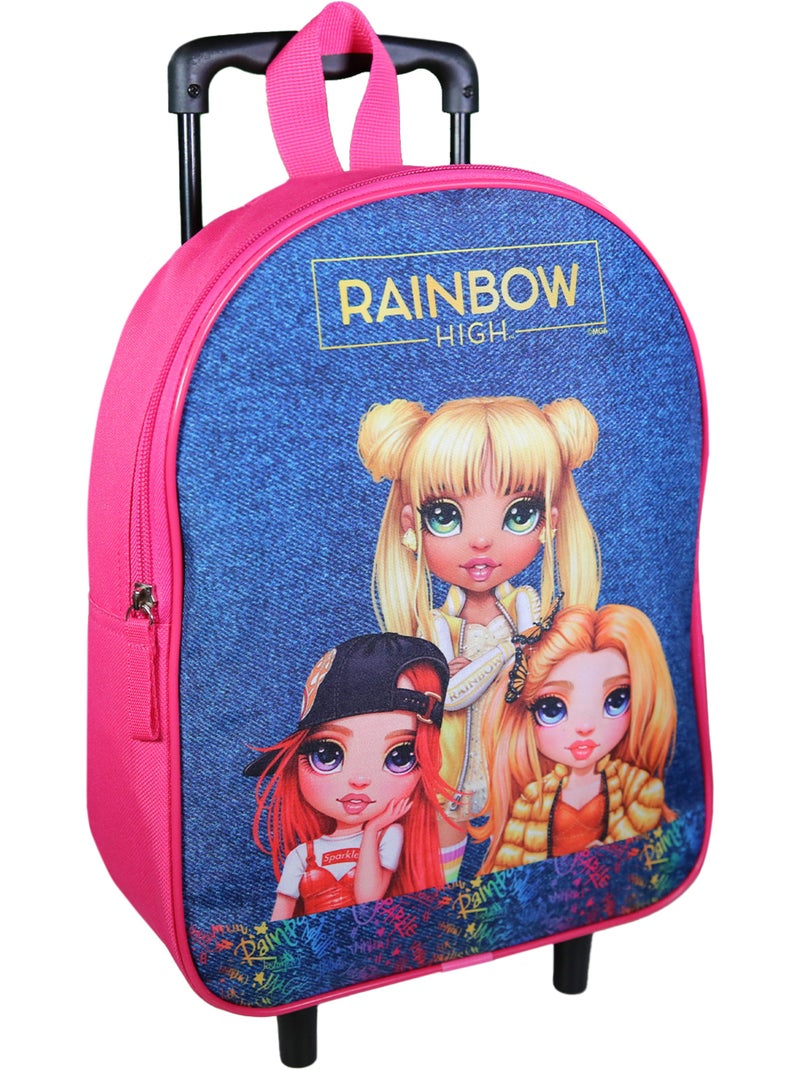 Mochila escolar con ruedas rainbow high 32 cm infantil - cmp Multicolor - Kiabi