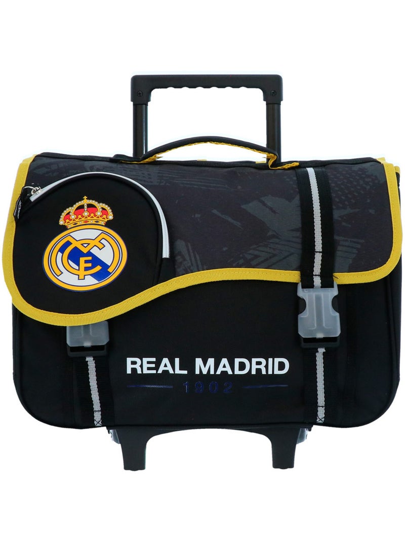 Mochila escolar con ruedas real madrid 1902 41 cm 2 compartimentos Negro - Kiabi