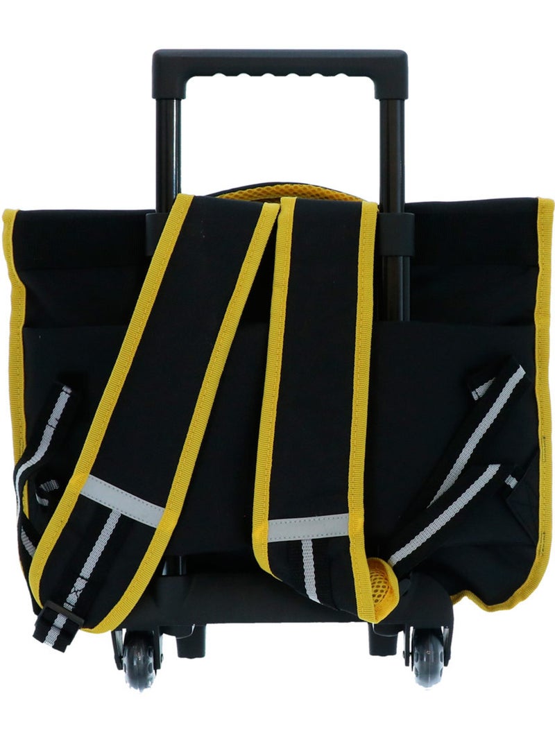 Mochila escolar con ruedas real madrid 1902 41 cm 2 compartimentos Negro - Kiabi