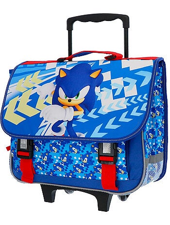 Mochila escolar con ruedas sonic flash 41 cm 2 compartimentos