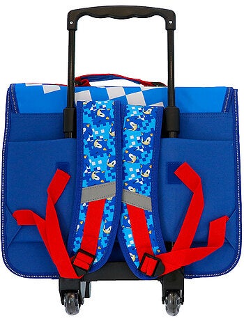 Mochila escolar con ruedas sonic flash 41 cm 2 compartimentos