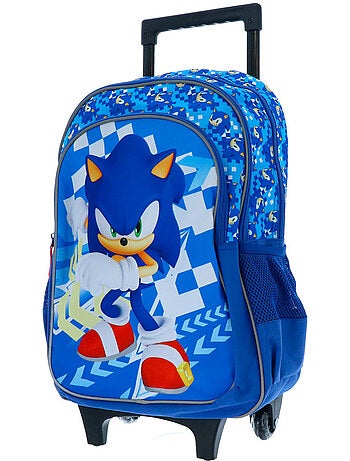 Mochila escolar con ruedas sonic flash 48 cm 2 compartimentos con cremallera
