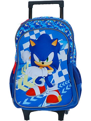 Mochila escolar con ruedas sonic flash 48 cm 2 compartimentos con cremallera