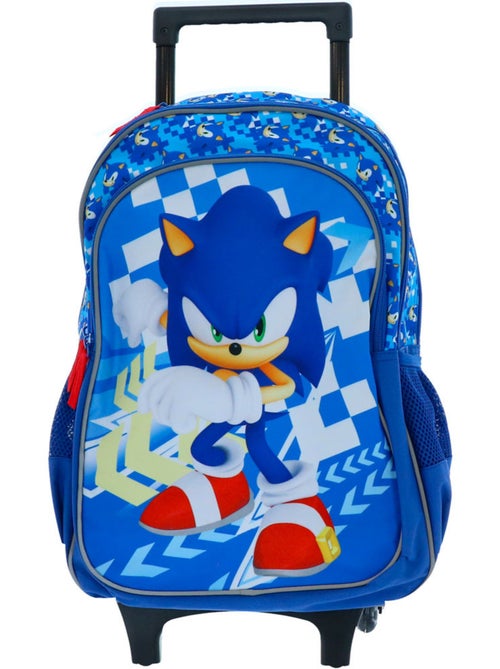 Mochila escolar con ruedas sonic flash 48 cm 2 compartimentos con cremallera - Kiabi Mochila escolar con ruedas sonic flash 48 cm 2 compartimentos con cremallera - Kiabi