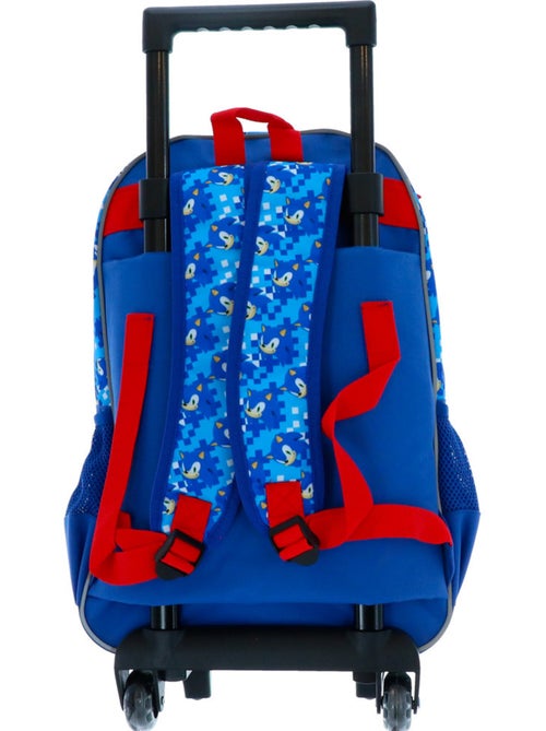Mochila escolar con ruedas sonic flash 48 cm 2 compartimentos con cremallera - Kiabi Mochila escolar con ruedas sonic flash 48 cm 2 compartimentos con cremallera - Kiabi