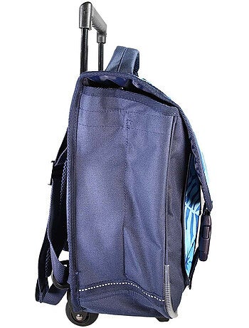 Mochila escolar con ruedas Stitch 38 cm azul 2 compartimentos