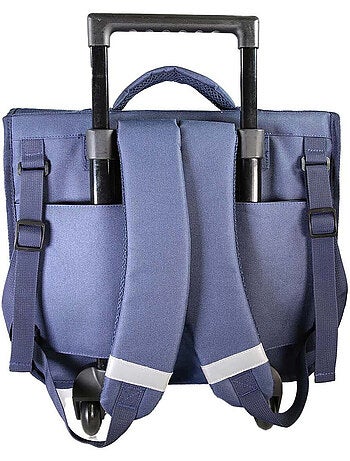 Mochila escolar con ruedas Stitch 38 cm azul 2 compartimentos