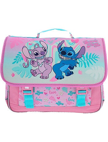 Mochila escolar con solapa lilo y stitch angel 41 cm poliéster