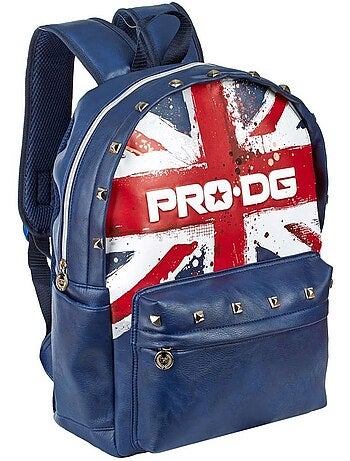 Mochila escolar de polipiel con estampado union jack pro-dg london beast