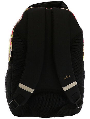 Mochila escolar de tejido metalizado con motivo floral hallmark