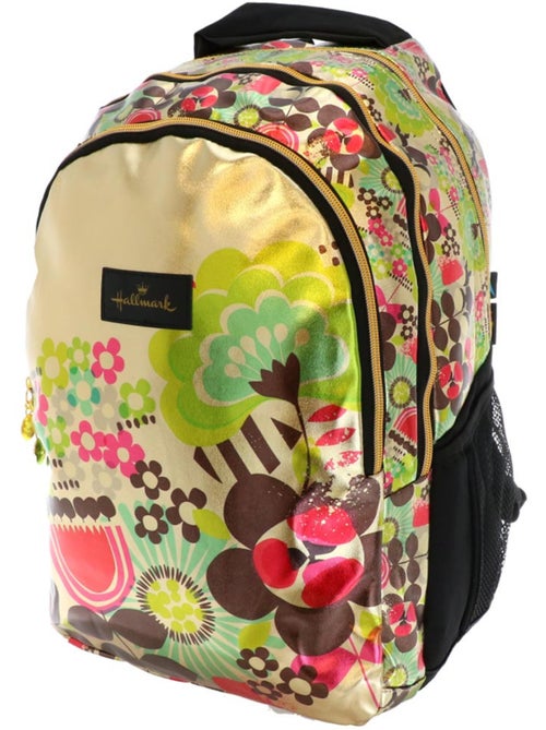Mochila escolar de tejido metalizado con motivo floral hallmark - Kiabi Mochila escolar de tejido metalizado con motivo floral hallmark - Kiabi