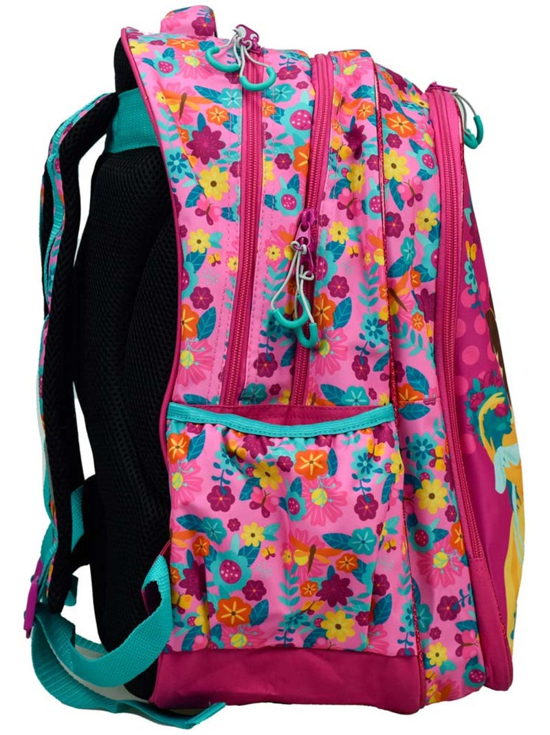 Mochila escolar disney princess motivo floral 43 cm Rosa - Kiabi