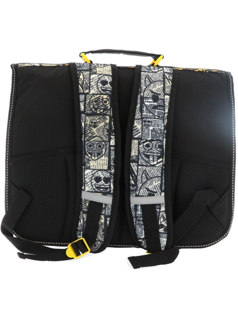 Mochila escolar emoji devil ideal para primaria 41 cm Negro Amarillo - Kiabi